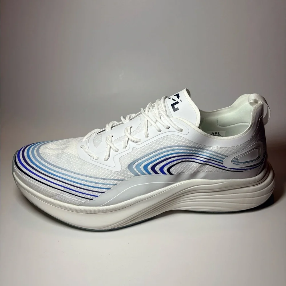 Brand New 🔥🔥🔥🔥APL Luxury Running Men’s White and Blue Men's Shoe size 13 - Picture 13 of 14